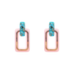 Aqua Glow Rectangles Earrings