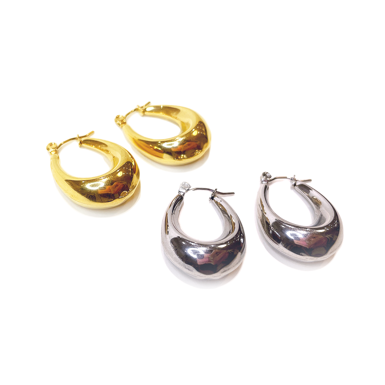 AquaDrops Shaped Hoop Earrings