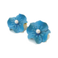 Bloom Flower With Pearl Earrings