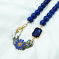 Blue Bloom & Butterfly Pendant Necklace