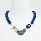 Blue Bloom & Butterfly Pendant Necklace