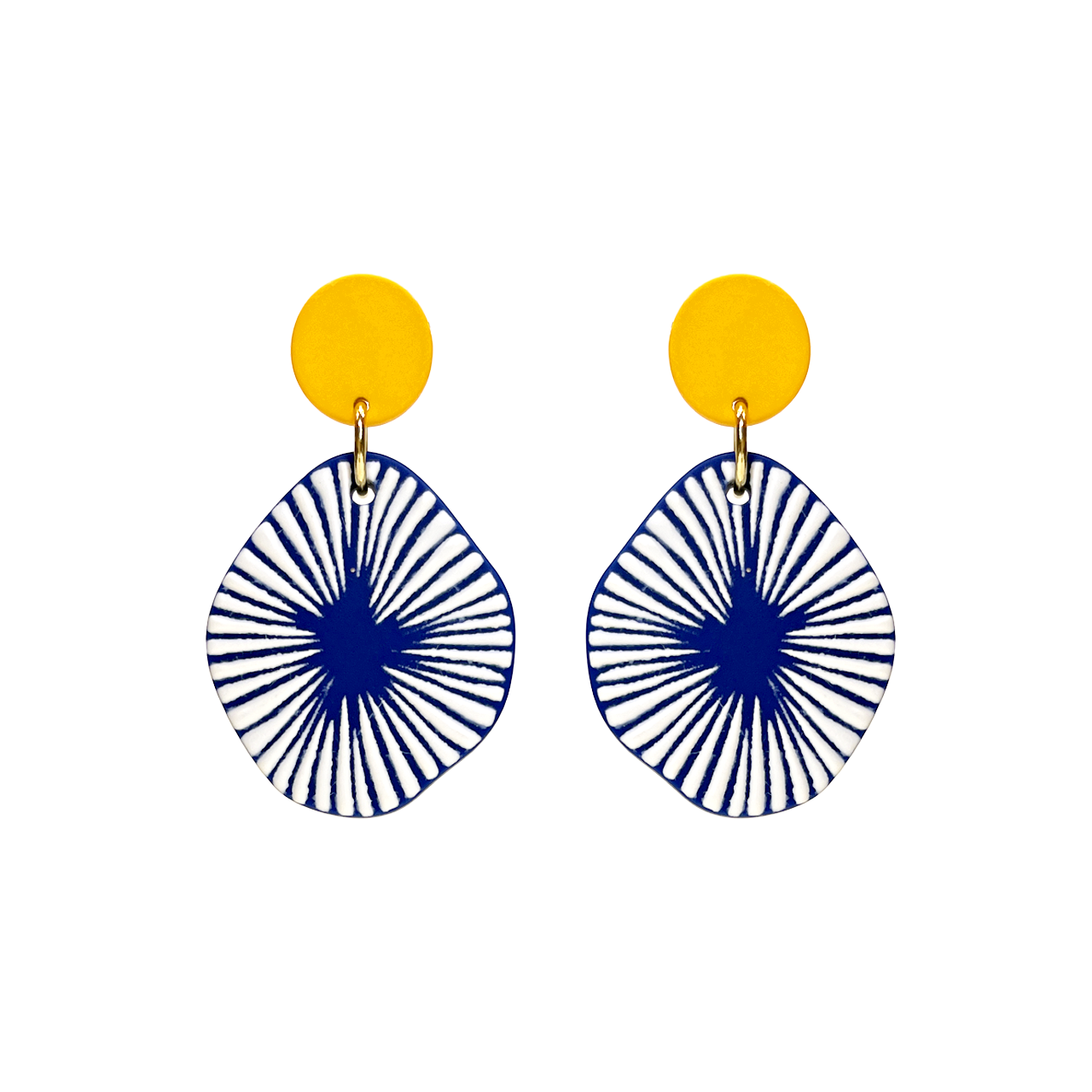 Blue Geometric pattern Earrings