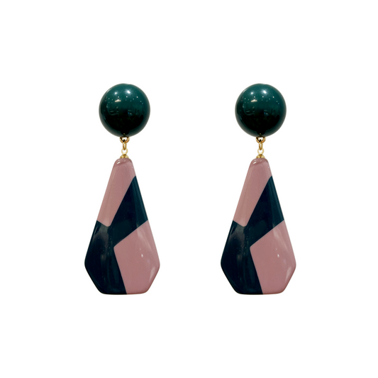 Bold Geometric Pattern Dangle Earring