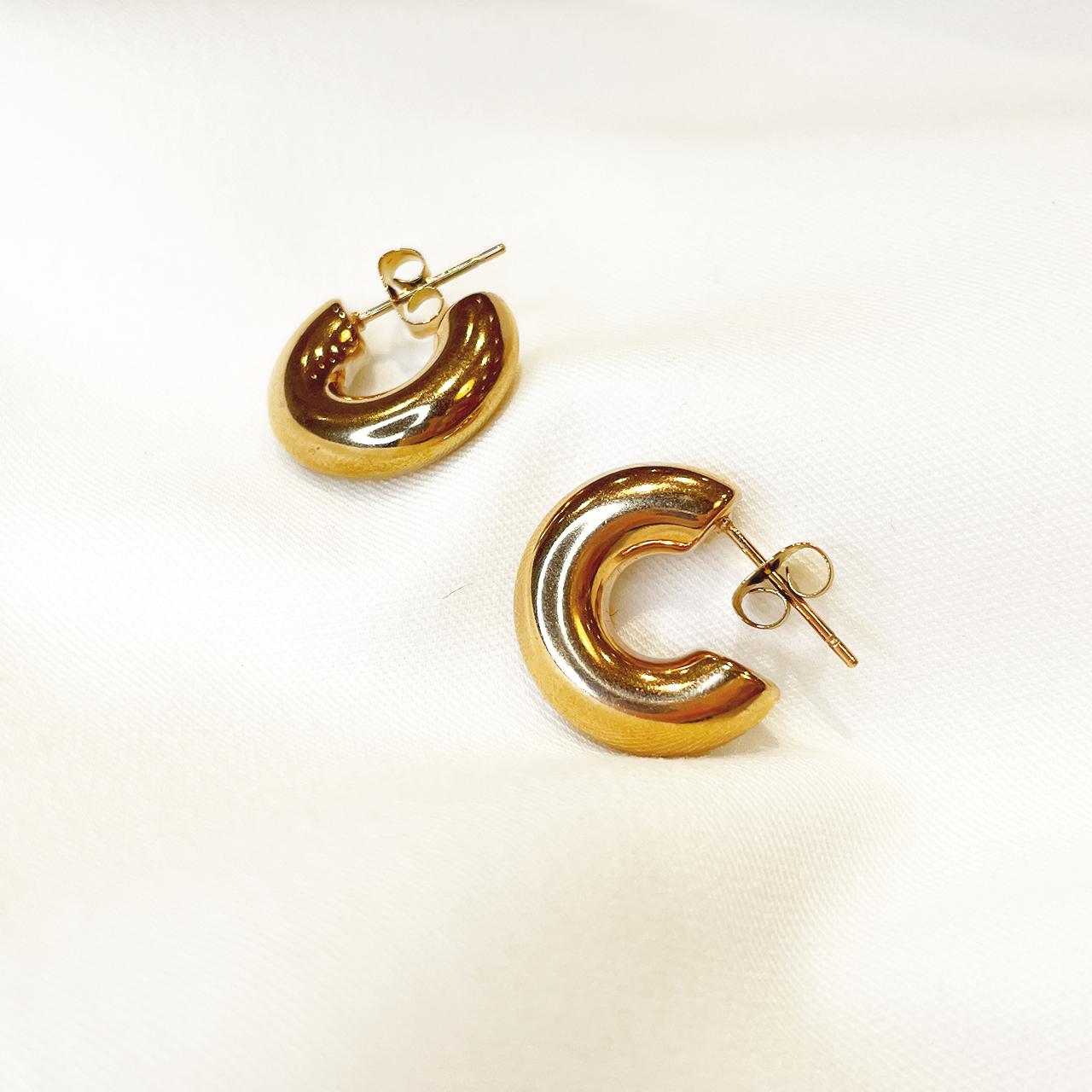 C Shaped Stainless-steel Earrings