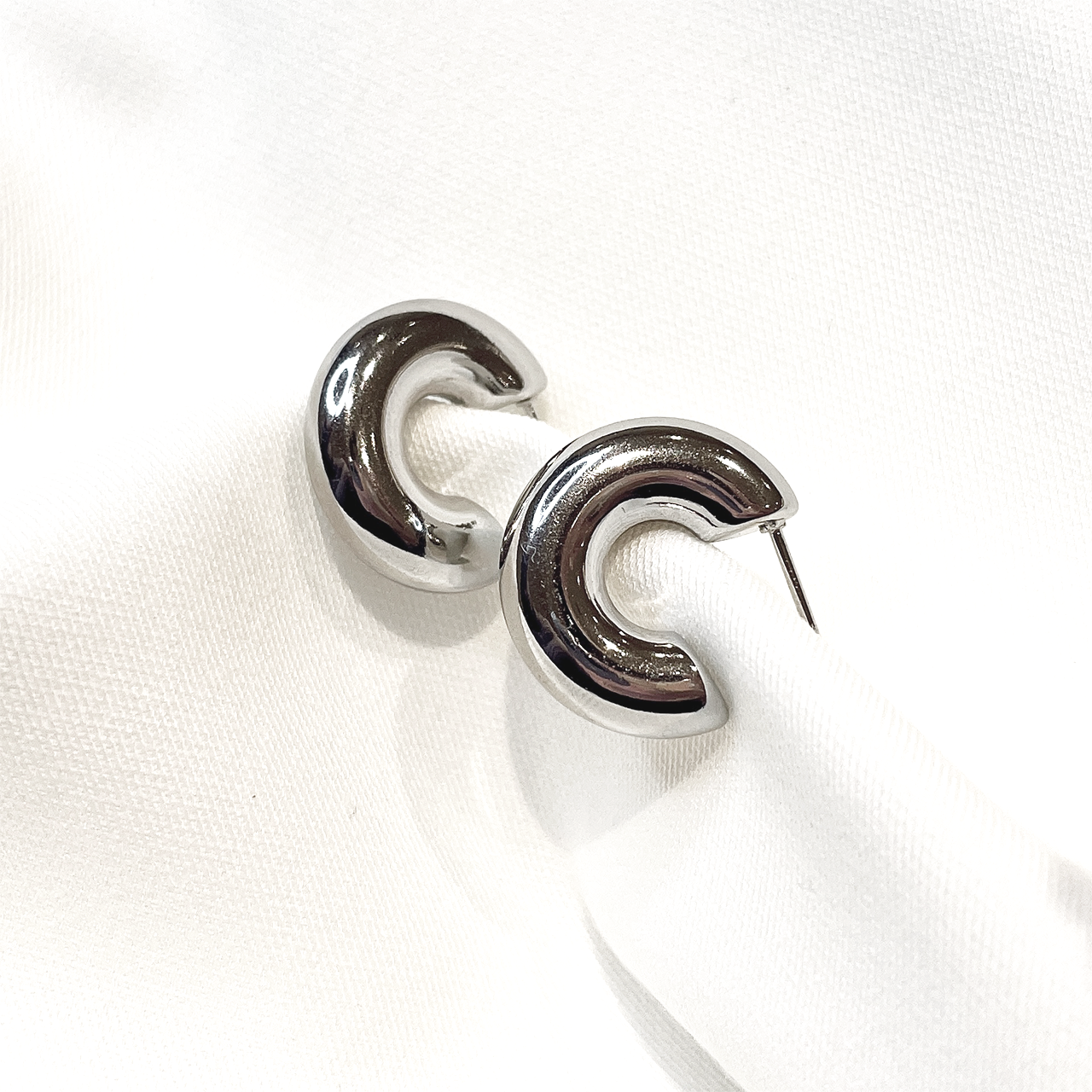 C Shaped Stainless-steel Earrings