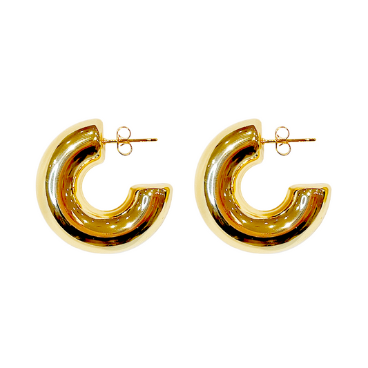 C Shaped Bold Stainless-steel Earrings