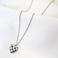 Checkered Heart Pendant Necklace