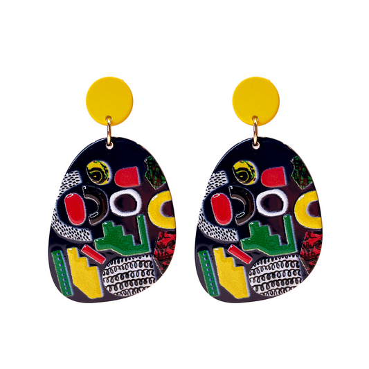 Colorful Abstract Pattern Earrings