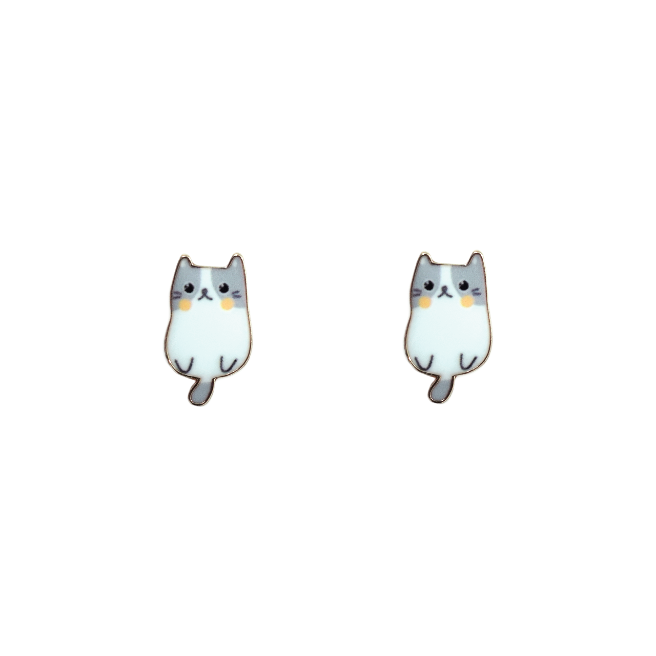 Curious Cat Tail Studs