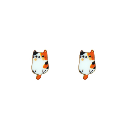 Curious Cat Tail Studs