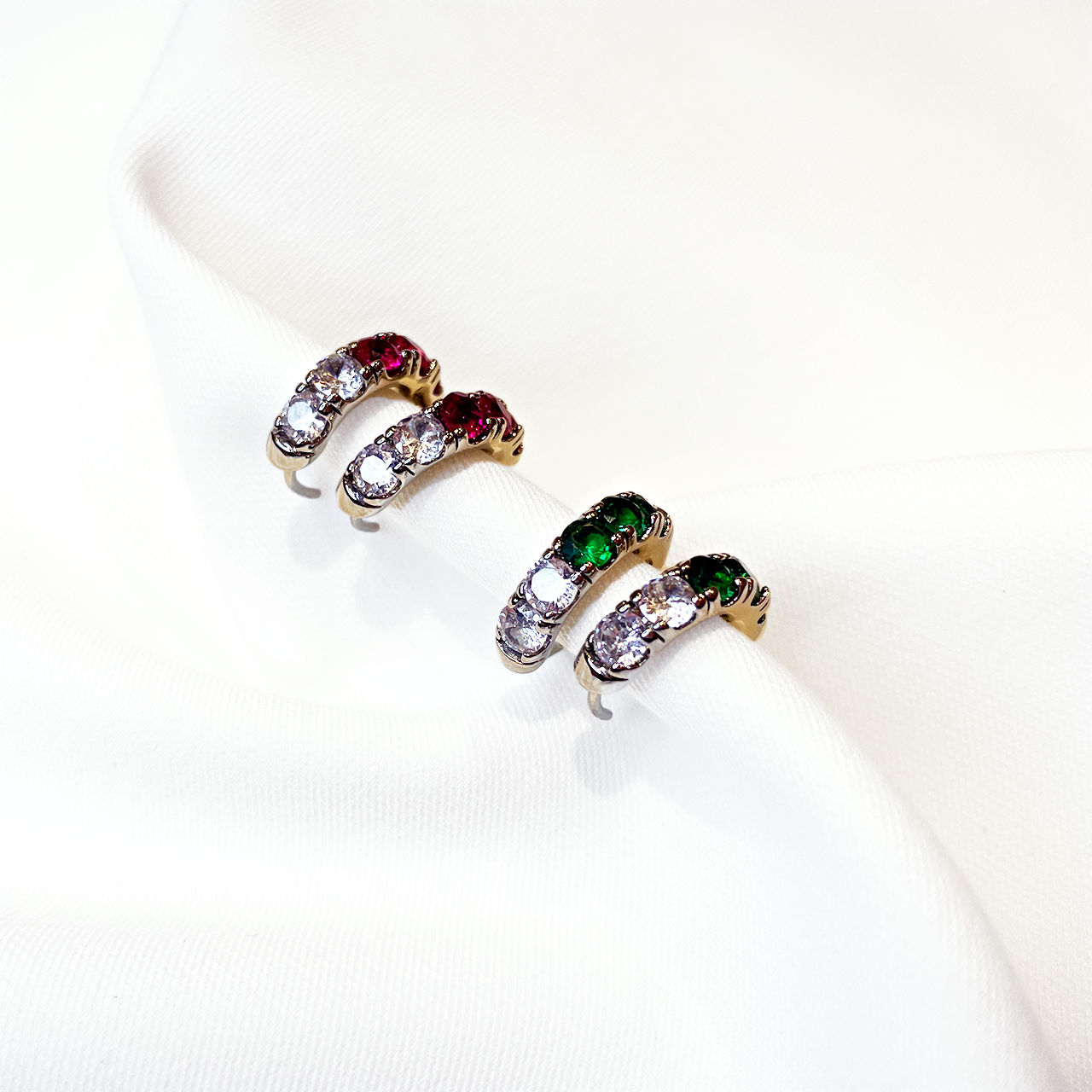 Dazzling Cubic Hoop Earrings