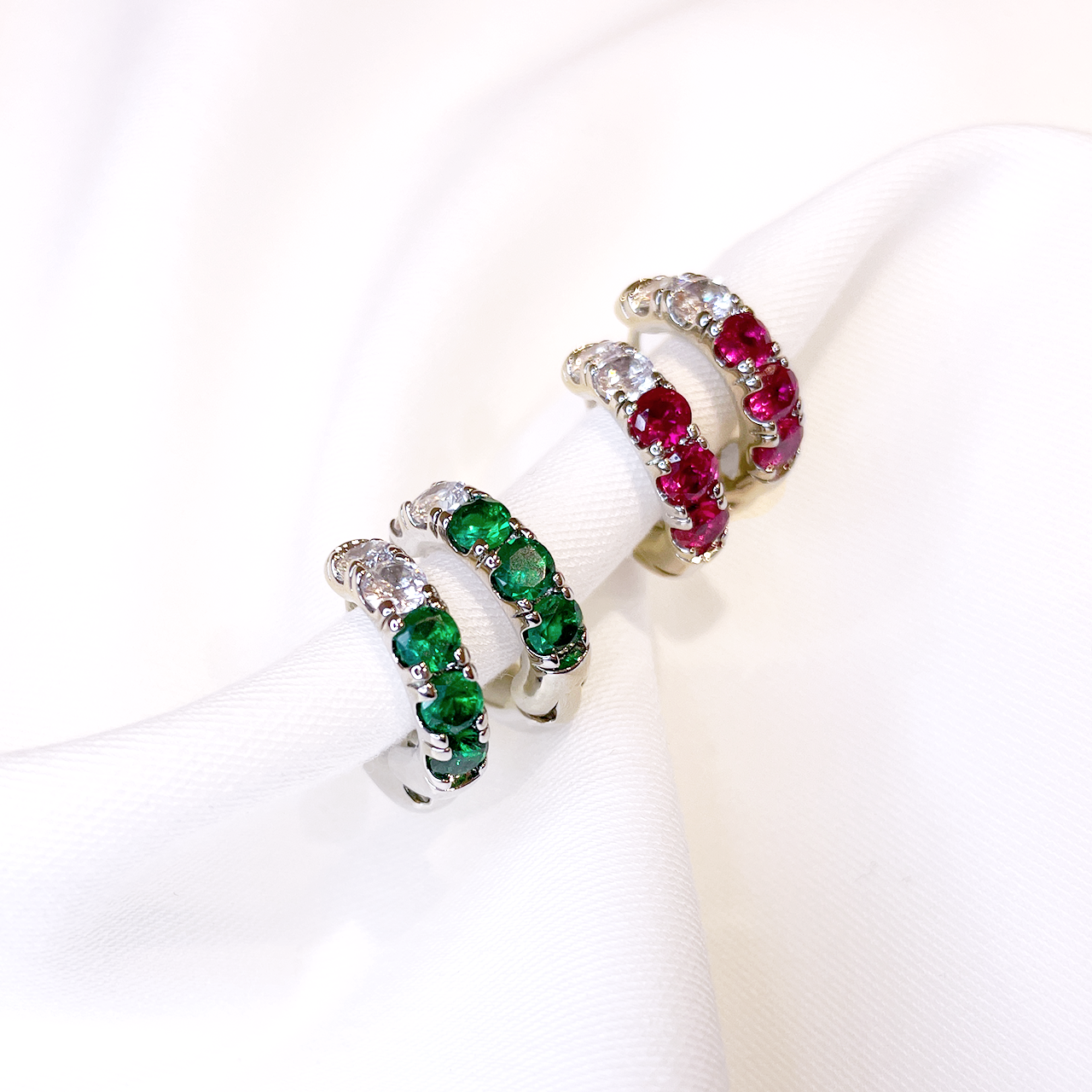 Dazzling Cubic Hoop Earrings