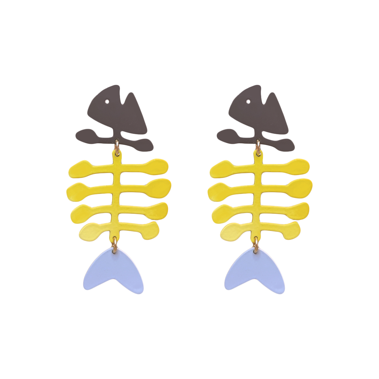 Fish Spine-Shaped Dangle Earrings