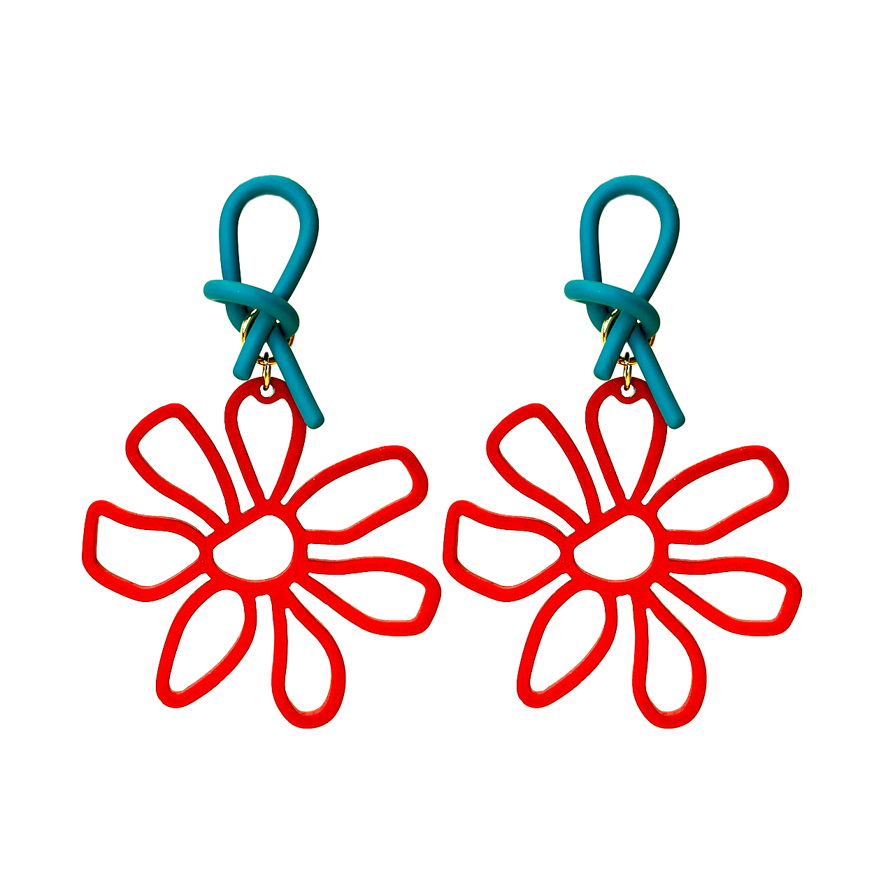 Flower Silhouette Ribbon Drops