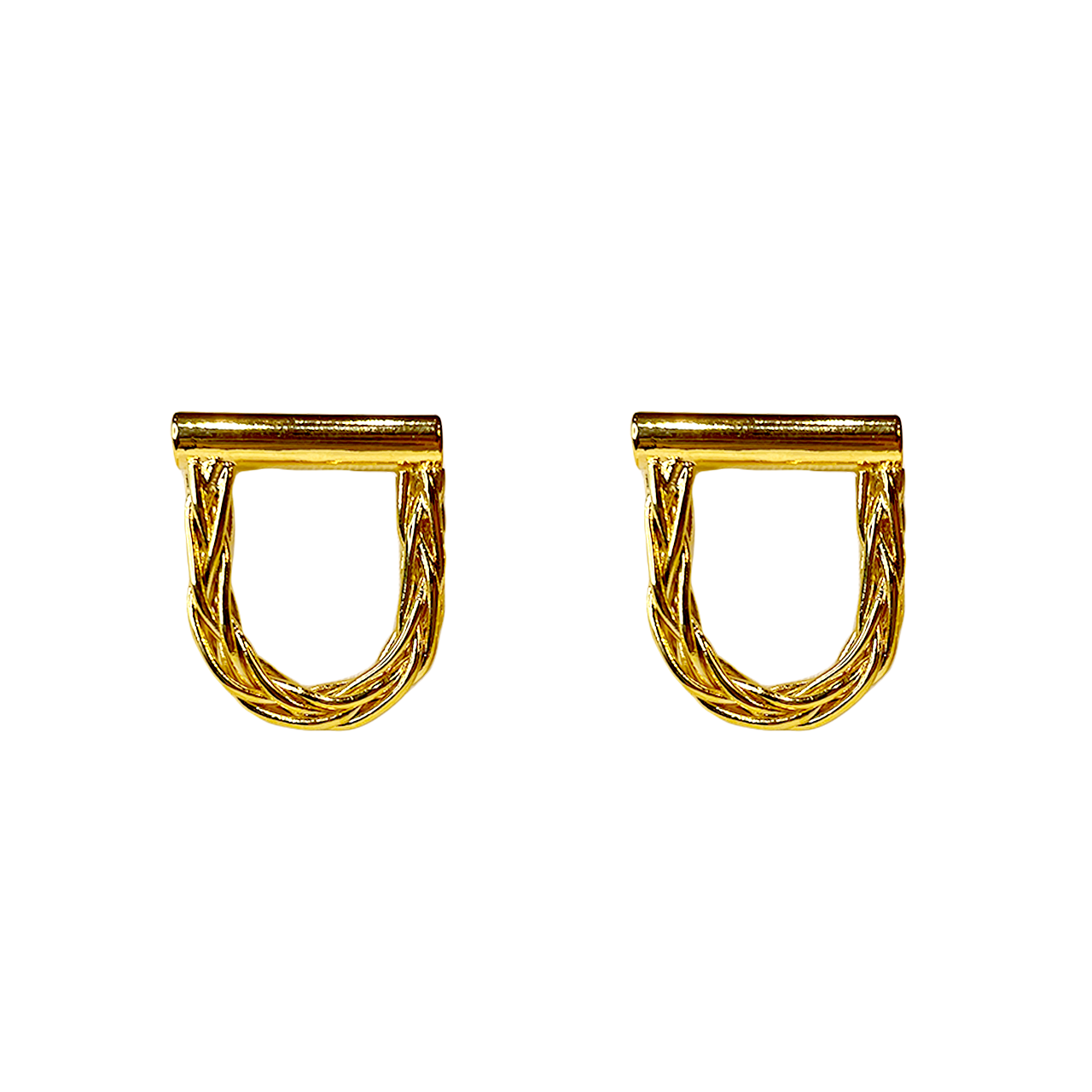 Gold Plated Twisted Earrings