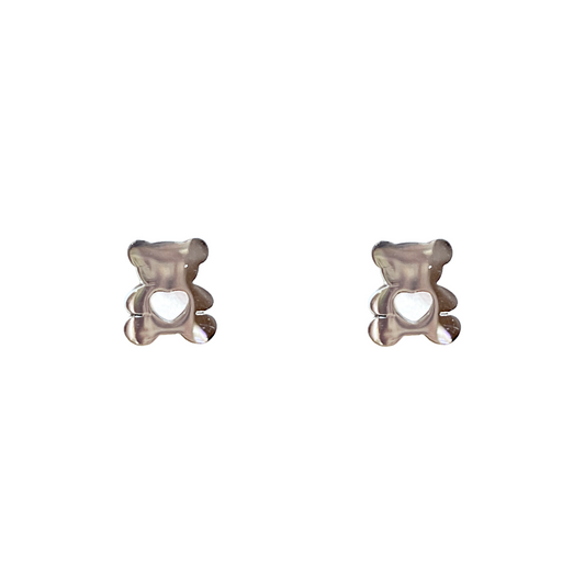 Heart Bear Stud Earrings