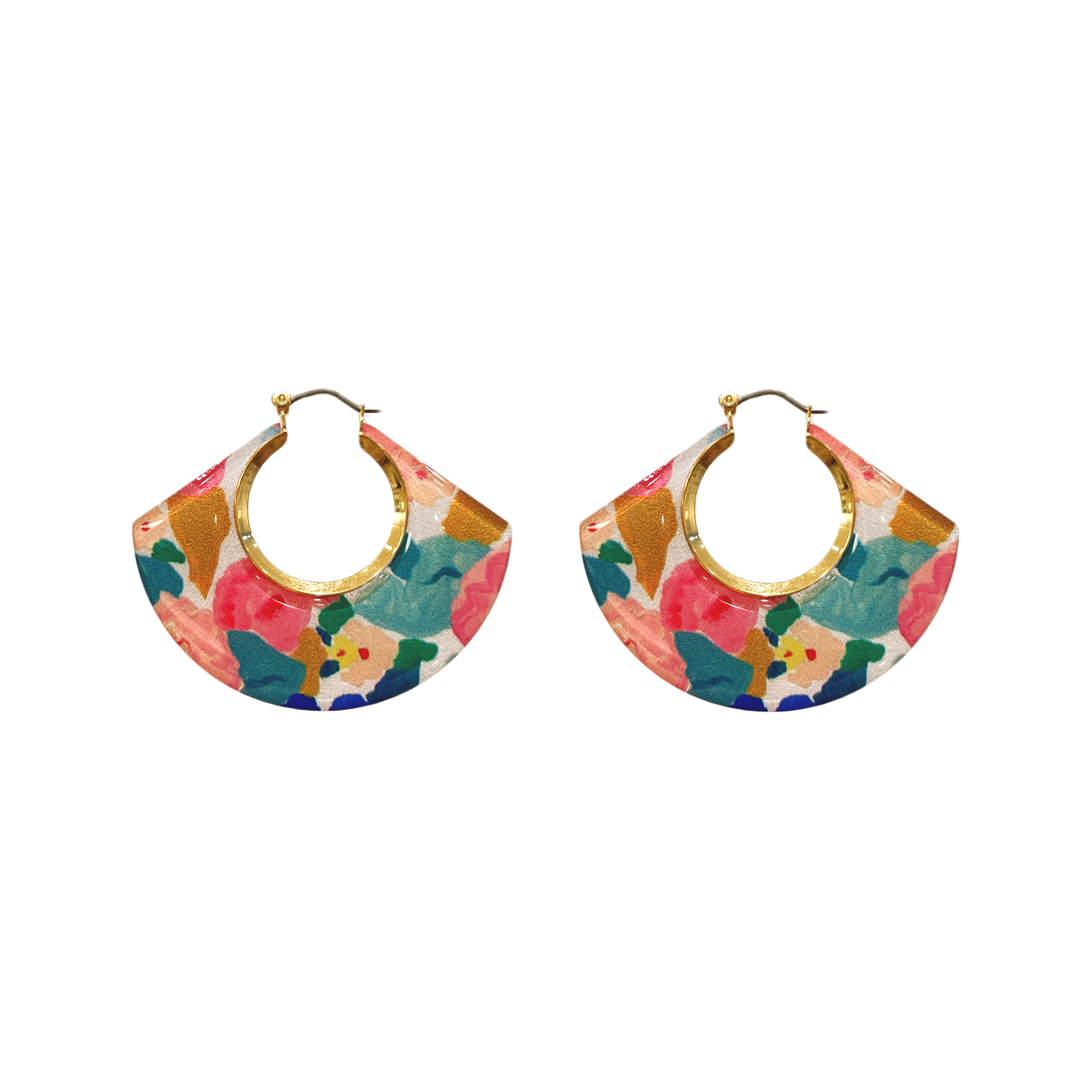 Marbled Crescent Harmony Earrings