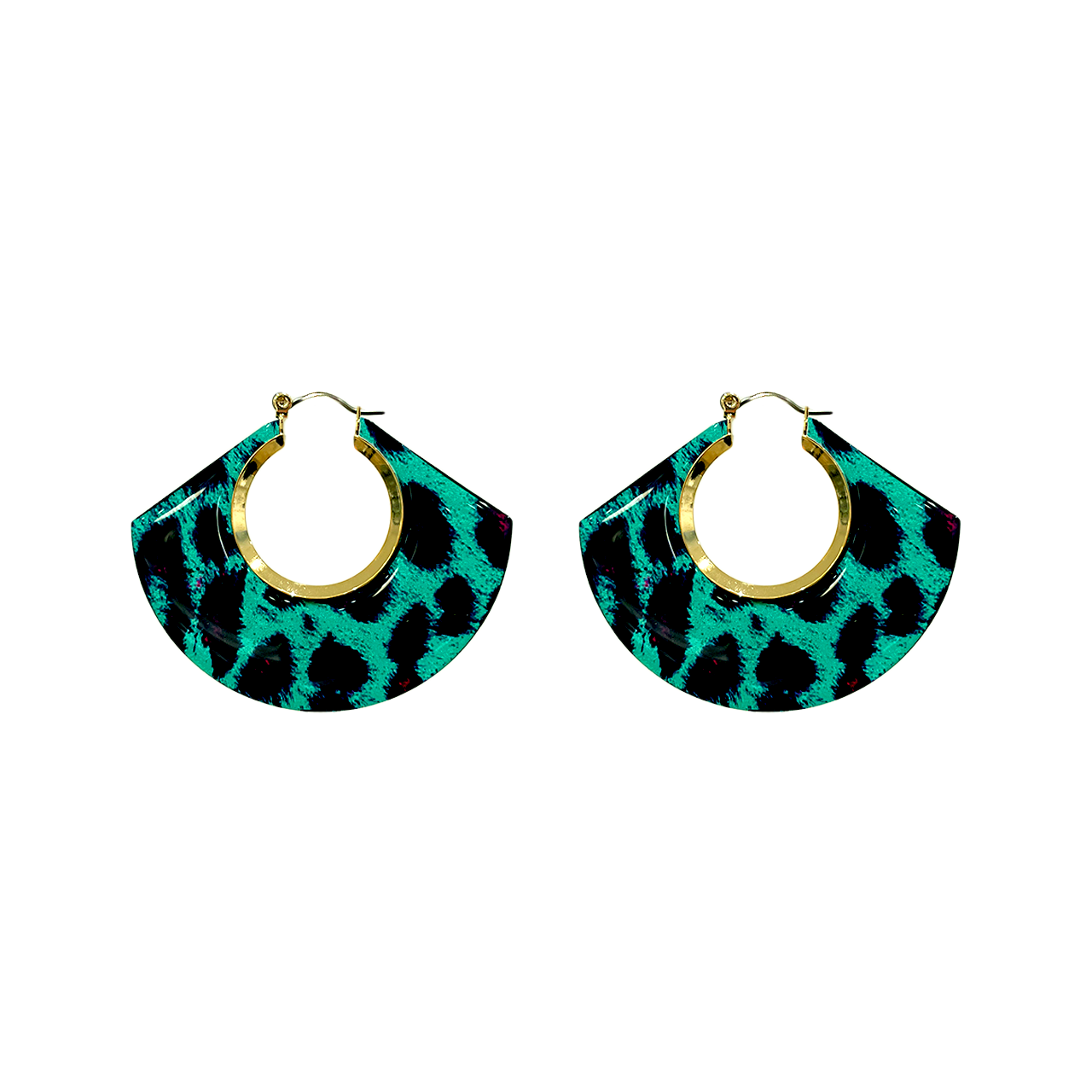 Marbled Crescent Harmony Earrings