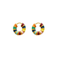 Multicolor Delights Gold Hoop Earrings