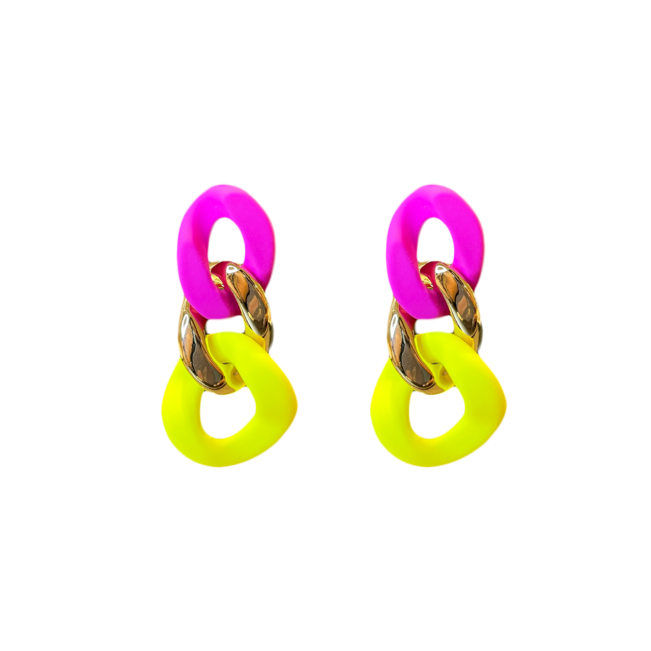 Neon Glow Chain Earrings