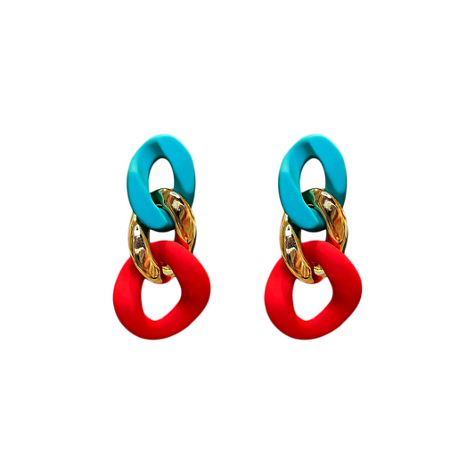 Neon Glow Chain Earrings