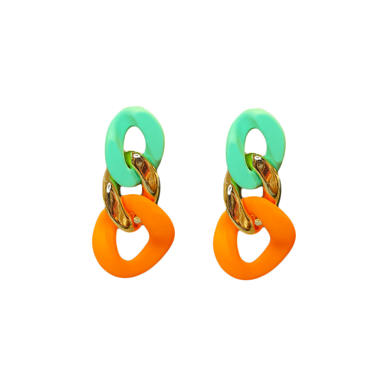 Neon Glow Chain Earrings