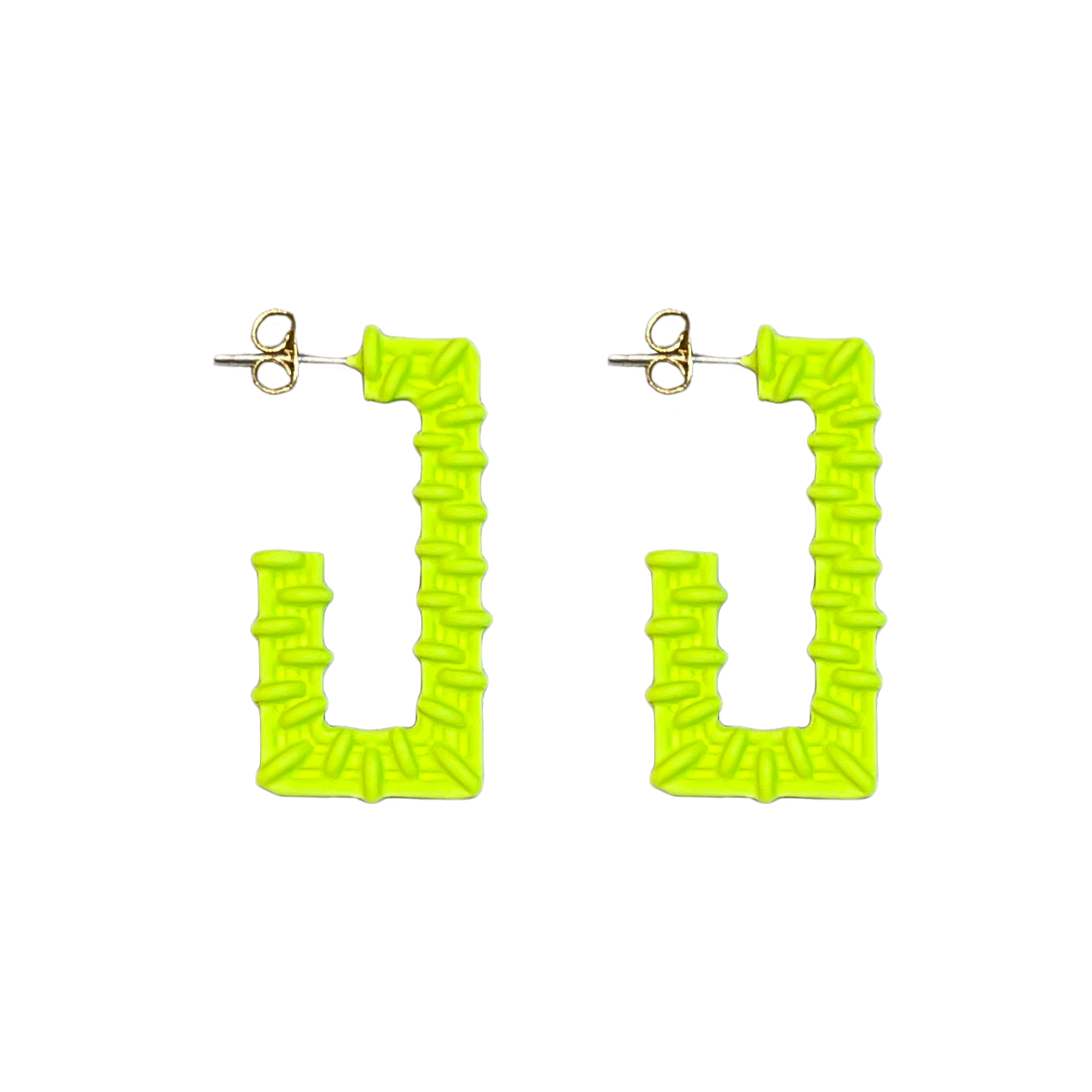 Neon Square Patch Earrings