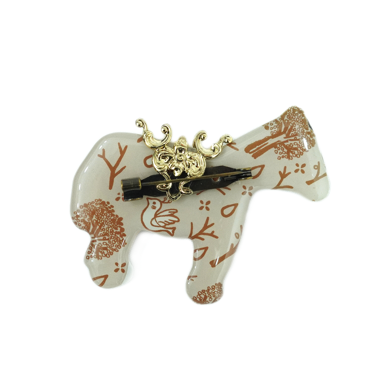 Ornate Stallion Brooch