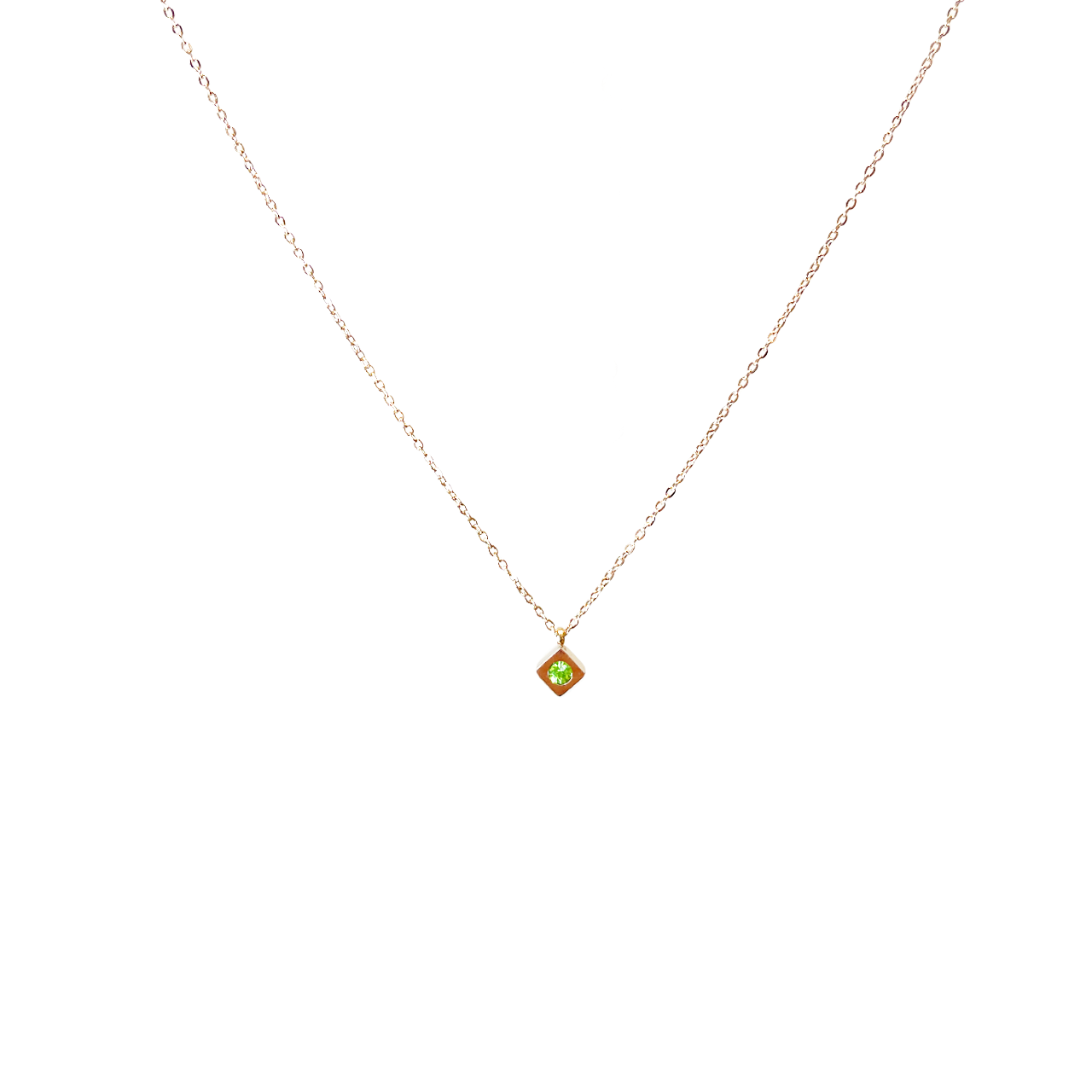 Rose Gold Chain Birthstone Necklaces