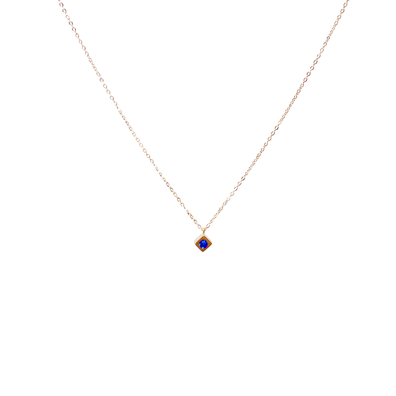 Rose Gold Chain Birthstone Necklaces