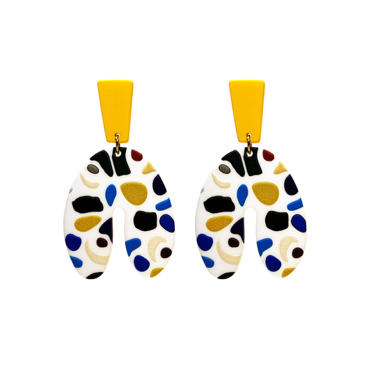 Splash Colour Pattern Earrings