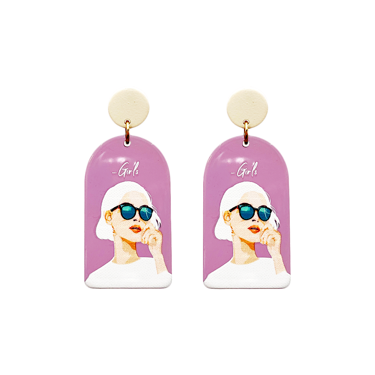 Sunglasses-Clad Lady Earrings