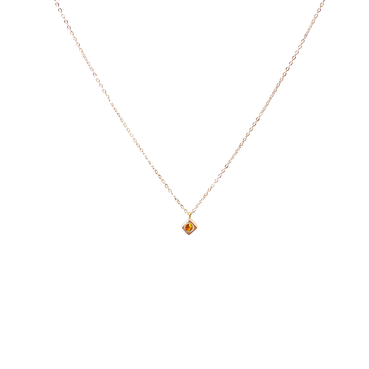 Rose Gold Chain Birthstone Necklaces