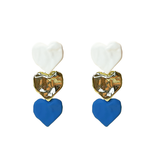 Triple Hearts Earrings