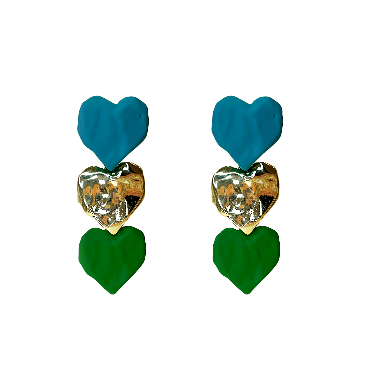 Triple Hearts Earrings