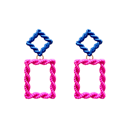 Twisted Square Knot Earrings