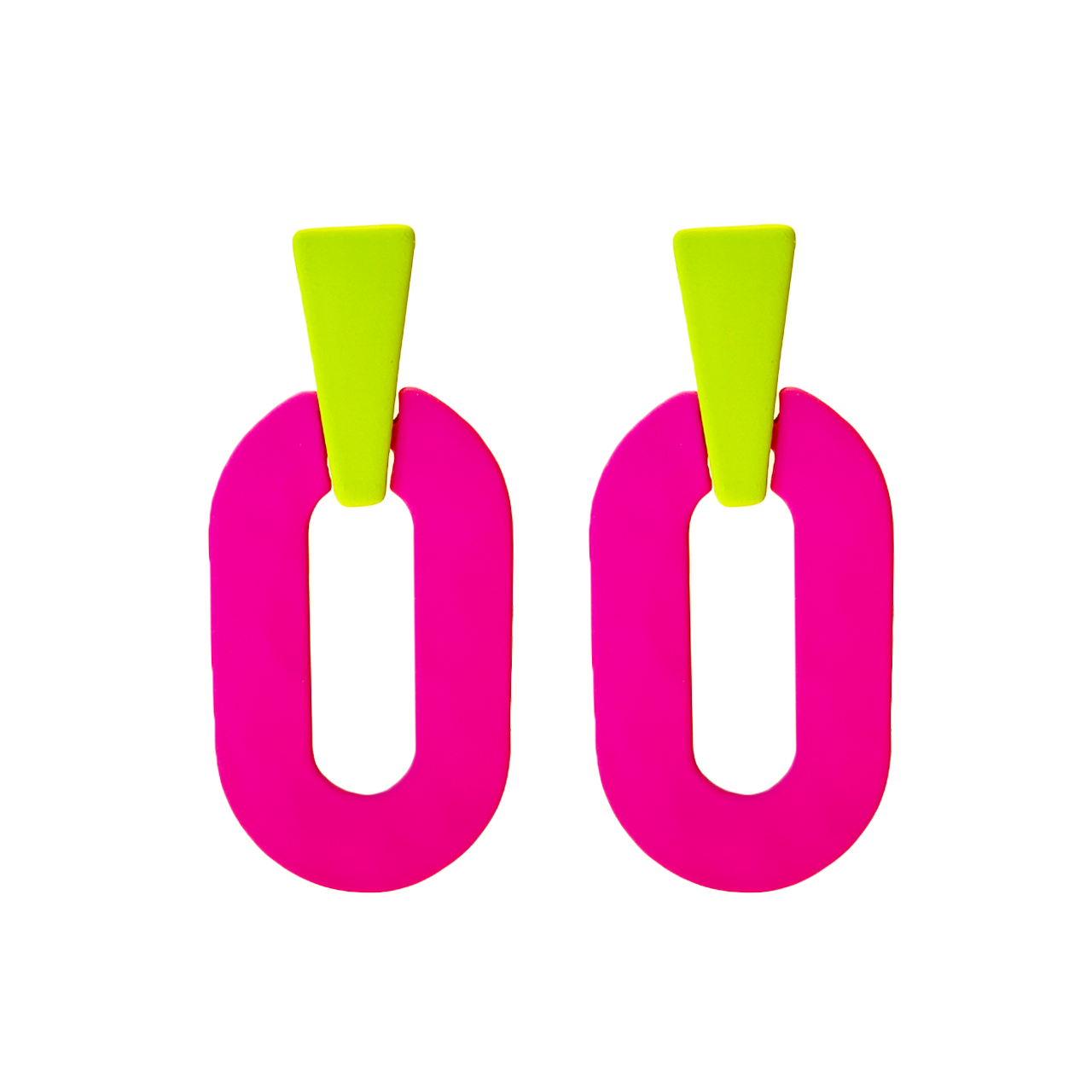 Vivid Colour Link Dangle Earrings