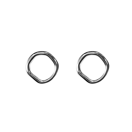 Wave Circle Stainless-steel Earrings