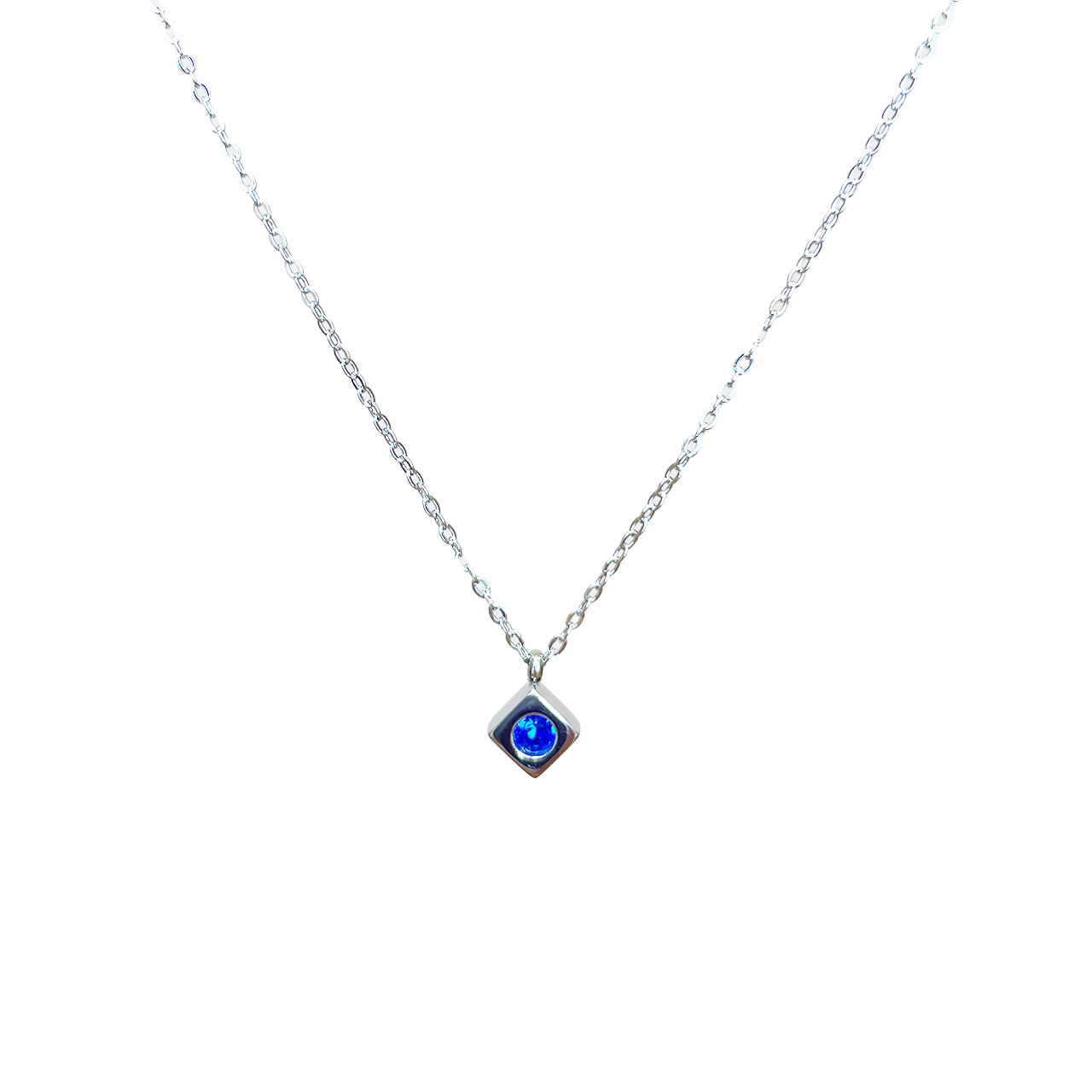 Silver Chain Birthstone Necklaces