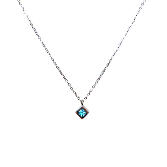 Silver Chain Birthstone Necklaces