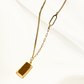 Golden Ingot Pendant Necklace